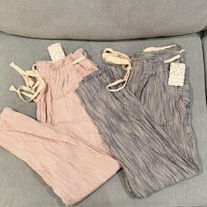 Free People Striped Cropped Pants Bundle